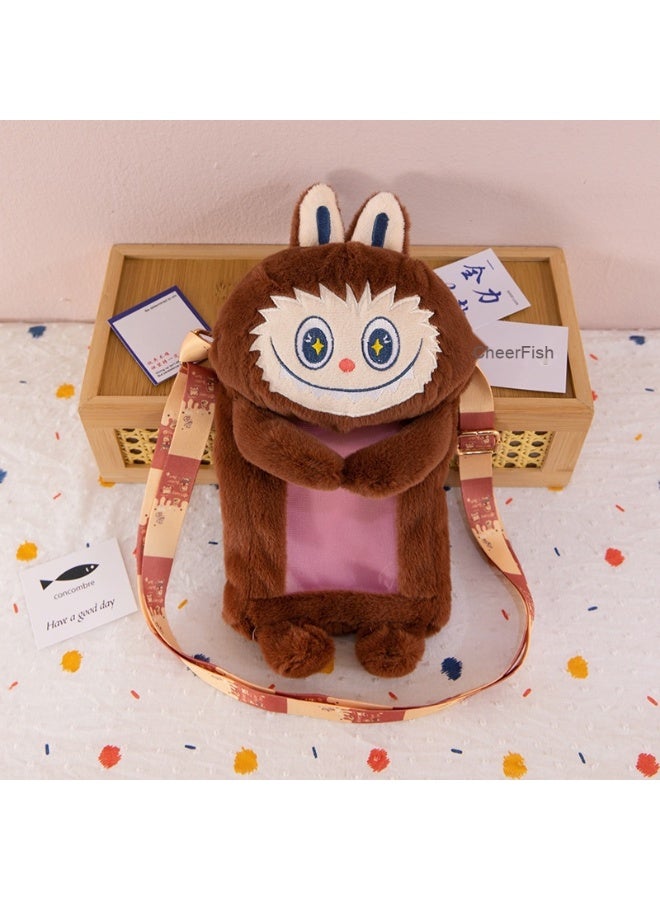 Cute Labubu Crossbody Bag, Cartoon Crossbody phone Bag, Children's Plush Bag